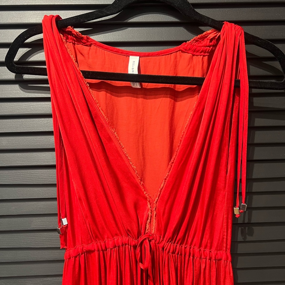 Vibrant Red Sleeveless Dress